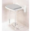 AKW 2000 Series Compact Fold-Up Shower Seat With Pad - Grey
