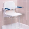 AKW 2000 Series Standard Fold-Up Shower Seat With Blue Arm Pads