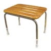 AKW Wooden Slatted Shower Stool -Bathroom Products Store 05080 l