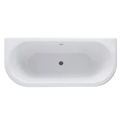 Nuie 1700 Double Ended Back To Wall Roll Top Bath Inc. Chrome Legs 9 Nuie 1700 Double Ended Back To Wall Roll Top Bath Inc. Chrome Legs -Bathroom Products Store 1700doubleendedbacktowallfreestandingbathwithchromelegsetdetail2