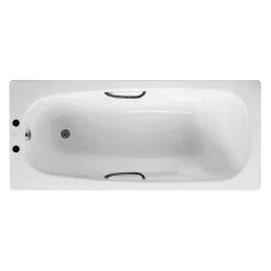 Roca Carla Eco Steel Bath 1700 X 700mm 2TH With Grips & Anti Slip