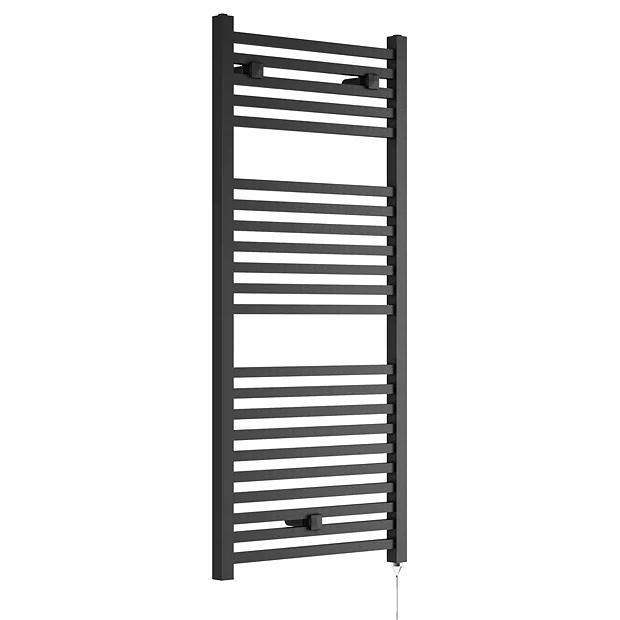 E-Cube Electric Only Heated Towel Rail - W500mm X H1110mm - Anthracite Grey 4 E-Cube Electric Only Heated Towel Rail - W500mm X H1110mm - Anthracite Grey - Image 2