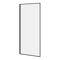 Arezzo 1400 X 900 Walk In Enclosure (incl. 800 Matt Black Framed Screen, Side Panel + White Tray) -Bathroom Products Store 98sqbws16t d1
