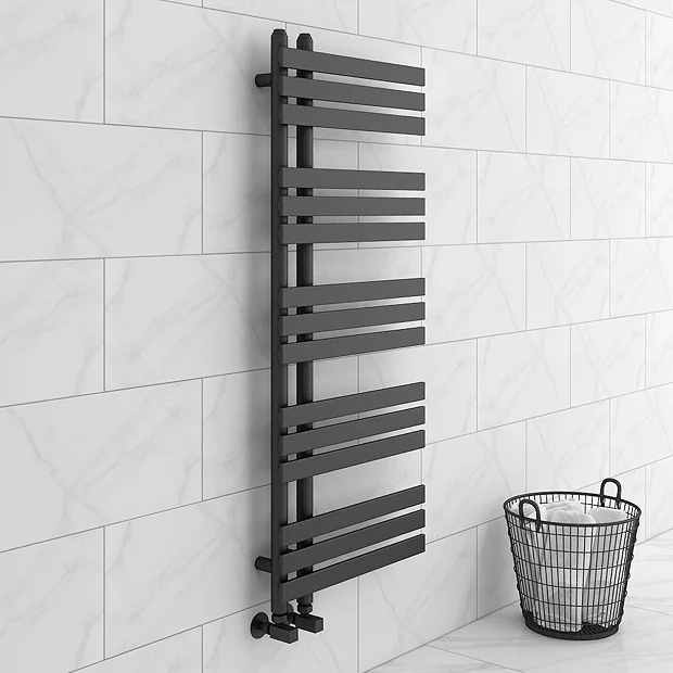 Arezzo Anthracite 1200 X 500mm 15 Bars Designer Heated Towel Rail 4 Arezzo Anthracite 1200 X 500mm 15 Bars Designer Heated Towel Rail - Image 2