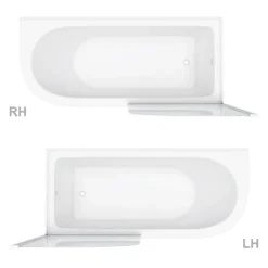 Appleby 1700 Roll Top Shower Bath With Screen + Chrome Leg Set -Bathroom Products Store a17bsr new detail1