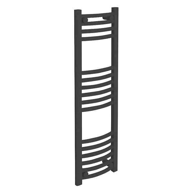 Diamond Curved Heated Towel Rail - W300 X H1000mm - Anthracite 4 Diamond Curved Heated Towel Rail - W300 X H1000mm - Anthracite - Image 2