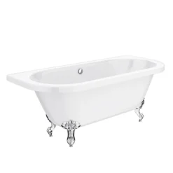 Admiral 1685 Back To Wall Roll Top Bath + Chrome Leg Set -Bathroom Products Store admiral1685backtowallrolltopbathwithchromelegsetnewdetail1