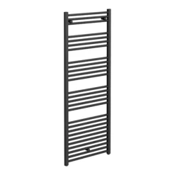 Diamond Heated Towel Rail - W600 X H1600mm - Anthracite - Straight -Bathroom Products Store aft6x1600 n d1