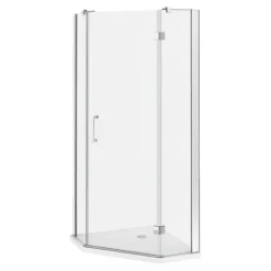 Apollo 1100x1100mm Frameless Pentangle Enclosure (inc. Tray + Waste) -Bathroom Products Store ap110 d1