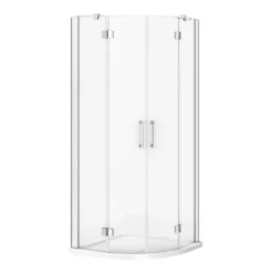 Apollo 800x800mm Frameless Double Door Quadrant Enclosure (inc. Tray + Waste) 10 Apollo 800x800mm Frameless Double Door Quadrant Enclosure (inc. Tray + Waste) -Bathroom Products Store apddq80 d1