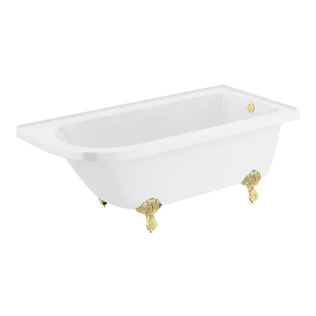 Appleby 1700 Roll Top Shower Bath + Brushed Brass Leg Set 4 Appleby 1700 Roll Top Shower Bath + Brushed Brass Leg Set - Image 2