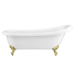 Astoria 1710 Roll Top Slipper Bath + Brushed Brass Leg Set 11 Astoria 1710 Roll Top Slipper Bath + Brushed Brass Leg Set -Bathroom Products Store ast1710bb d1