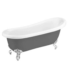 Astoria Grey 1710 Roll Top Slipper Bath W. Ball + Claw Leg Set