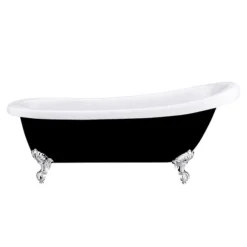 Astoria Black 1710 Roll Top Slipper Bath W. Ball + Claw Leg Set -Bathroom Products Store astoriablack1710rolltopslipperbathd1