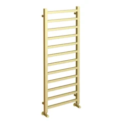 Arezzo Cube Brushed Brass 1200 X 500 Heated Towel Rail -Bathroom Products Store az125bbsq d2
