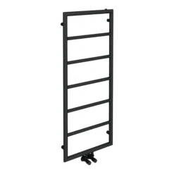 Arezzo Matt Black 1200 X 500 Ladder Heated Towel Rail