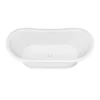 Arezzo 1690 X 750 Matt White Solid Stone Traditional Roll Top Slipper Bath -Bathroom Products Store az175sband4