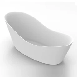 Arezzo 1700 X 750 Matt White Solid Stone Modern Slipper Bath -Bathroom Products Store az175slw d4