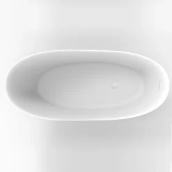 Arezzo 1700 X 750 Matt White Solid Stone Modern Slipper Bath -Bathroom Products Store az175slwd1