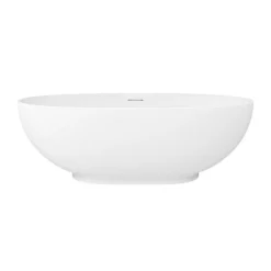 Arezzo 1690 X 800 Matt White Solid Stone Curved Double Ended Bath -Bathroom Products Store az17sba n d3
