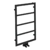 Arezzo Matt Black 800 X 500 Ladder Heated Towel Rail -Bathroom Products Store az8mb d4