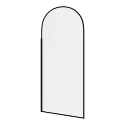 Arezzo 900 X 1950 Arched Matt Black Framed 8mm Wetroom Screen -Bathroom Products Store az9arbws d2