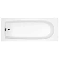 Arezzo Matt Black Grid Bath Screen With Curved Single Ended Bath -Bathroom Products Store azbgrb d1