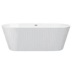 Arezzo Fluted 1700 X 800mm Double Ended Freestanding Bath -Bathroom Products Store azbt25wf d1