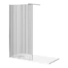 Arezzo 1600 X 800 Fluted Glass Chrome Profile Wet Room (1000 Screen, Square Support Arm + Tray) 2 Arezzo 1600 X 800 Fluted Glass Chrome Profile Wet Room (1000 Screen, Square Support Arm + Tray) -Bathroom Products Store azfgch168 d5