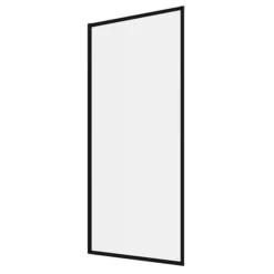 Arezzo Black Framed Fixed Square Single Ended Shower Bath -Bathroom Products Store azfsbd2