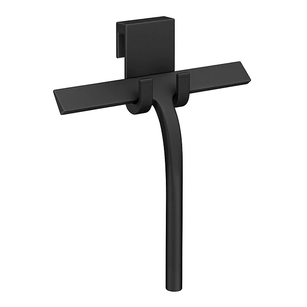 Arezzo Matt Black Shower Squeegee + Holder 3 Arezzo Matt Black Shower Squeegee + Holder