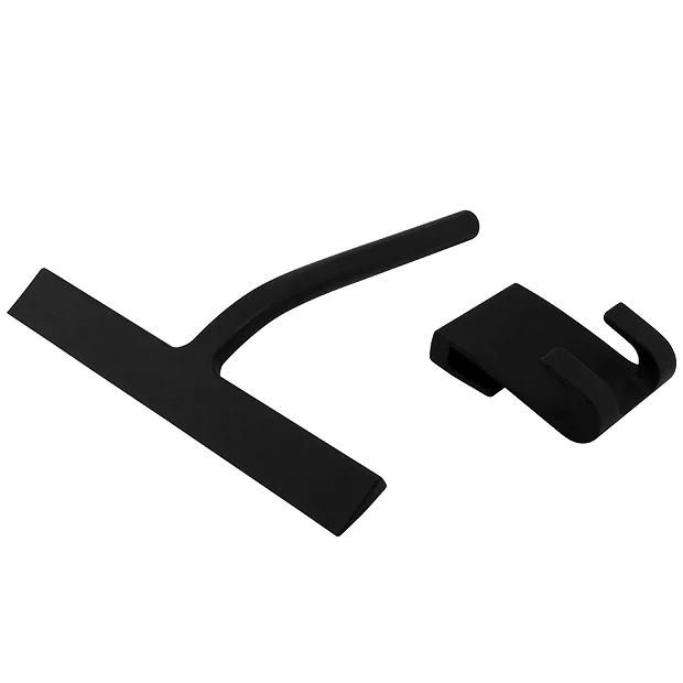 Arezzo Matt Black Shower Squeegee + Holder 4 Arezzo Matt Black Shower Squeegee + Holder - Image 2