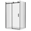 Arezzo Matt Black 1000 X 800 Frameless Sliding Door Shower Enclosure