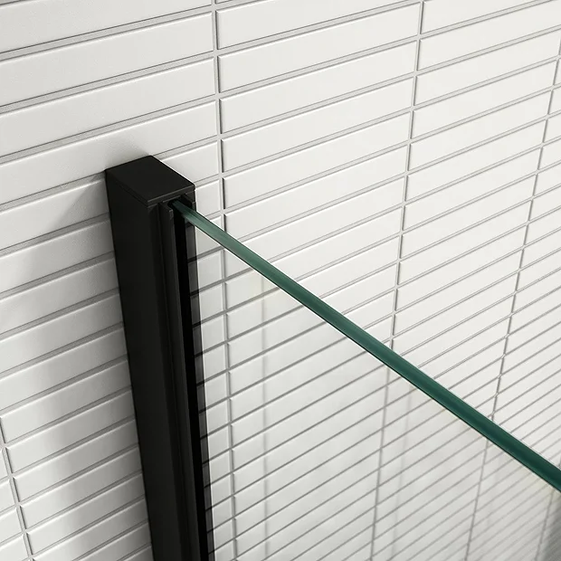 Arezzo Matt Black 10mm Glass 1700 X 700 Wet Room (inc. Screen, Side Panel + Tray) 6 Arezzo Matt Black 10mm Glass 1700 X 700 Wet Room (inc. Screen, Side Panel + Tray) - Image 4