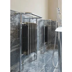 Bampton Traditional 960 X 675mm Heated Towel Radiator - Chrome -Bathroom Products Store bamchr01 d1