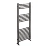 Brooklyn 1200 X 500mm Black Nickel Straight Heated Towel Rail -Bathroom Products Store bbns12x5 n d1