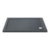Toreno Matt Black 1000 X 800mm Sliding Door Shower Enclosure + Slate Effect Tray -Bathroom Products Store blk128sdesl d1