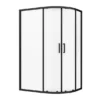 Toreno Matt Black 1200 X 900mm Offset Quadrant Shower Enclosure -Bathroom Products Store blk129q2d d4
