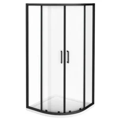 Toreno Matt Black 900 X 900mm Quadrant Shower Enclosure -Bathroom Products Store blk9q2d d2