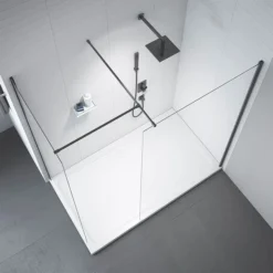 Merlyn Black Showerwall Wetroom Screen