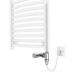 Milan 840 X 493mm Curved Heated Towel Rail (incl. Valves + Electric Heating Kit) 8 Milan 840 X 493mm Curved Heated Towel Rail (incl. Valves + Electric Heating Kit) -Bathroom Products Store col009ehk d1 2