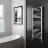 Diamond 500 X 1200mm Straight Heated Towel Rail (incl. Valves + Electric Heating Kit) -Bathroom Products Store col009ehk d6