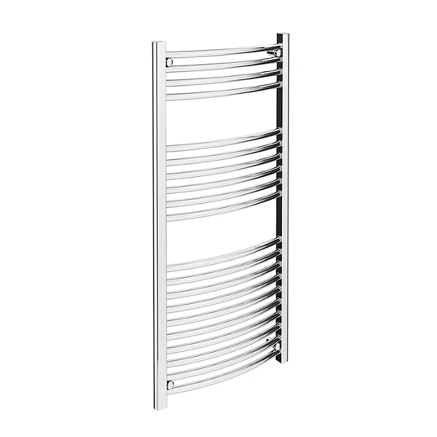 Diamond Curved Heated Towel Rail - 600mm X 1200mm - Chrome 3 Diamond Curved Heated Towel Rail - 600mm X 1200mm - Chrome