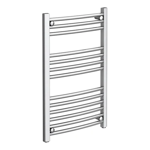 Diamond Curved Heated Towel Rail - W500 X H800mm - Chrome 4 Diamond Curved Heated Towel Rail - W500 X H800mm - Chrome - Image 2