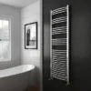 Diamond Curved Heated Towel Rail - W600 X H1800mm - Chrome 1 Diamond Curved Heated Towel Rail - W600 X H1800mm - Chrome -Bathroom Products Store col037diamondcurvedheatedtowelraild1