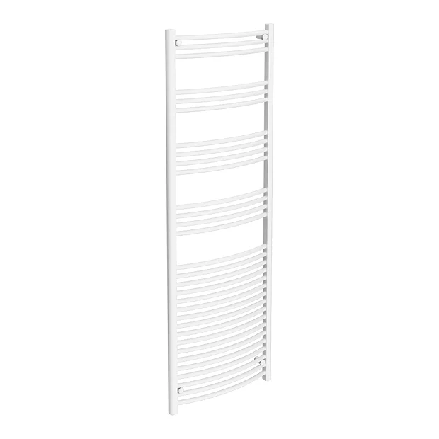 Diamond Curved Heated Towel Rail - W600 X H1800mm - White 3 Diamond Curved Heated Towel Rail - W600 X H1800mm - White