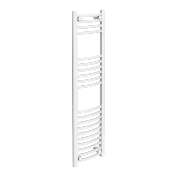 Diamond Curved Heated Towel Rail - W300 X H1200mm - White 4 Diamond Curved Heated Towel Rail - W300 X H1200mm - White - Image 2