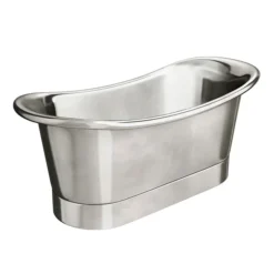 Trafalgar Nickel 1700 X 710mm Double Ended Slipper Roll Top Bath Tub