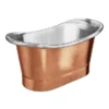 Trafalgar Copper 1500 X 710mm Double Ended Slipper Roll Top Bath Tub (Nickel Inside) -Bathroom Products Store copd315 d2