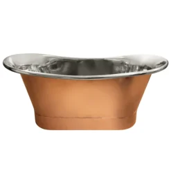 Trafalgar Copper 1500 X 710mm Double Ended Slipper Roll Top Bath Tub (Nickel Inside) -Bathroom Products Store copd315 detail1